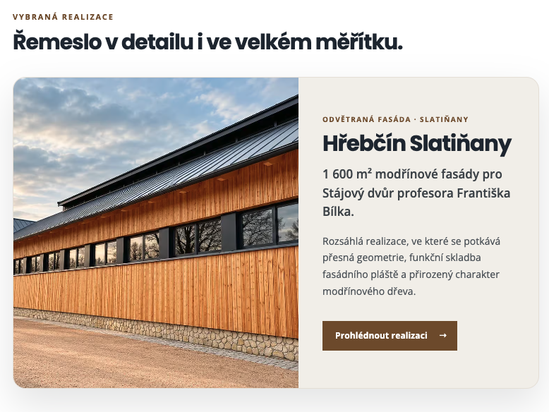 Náhled webové prezentace Larix Fraximus