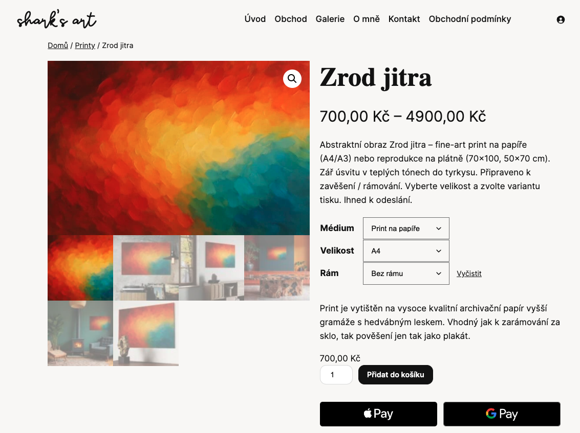 Náhled e-shopu Sharks Art